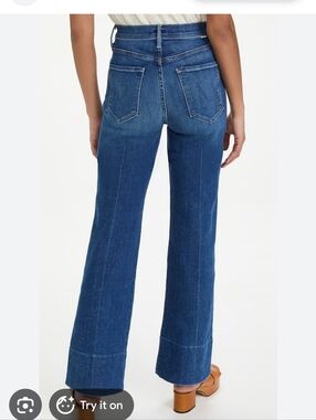 MOTHER Maven Wide Hem Jeans - Medium Bluesz 27 33"